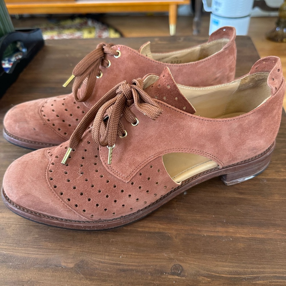 The Office Of Angela Scott ✨coral / Mauve✨oxfords size 39